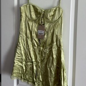 Meshki Lime Green Mini Dress